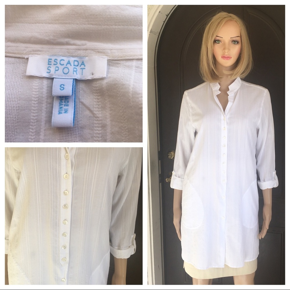 Escada sport white Women’s tunic size‎ S